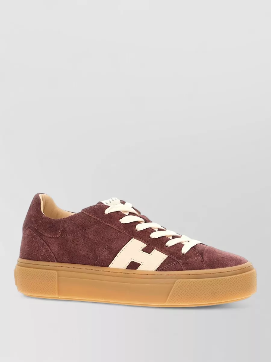 Hogan calf leather suede low-top sneakers