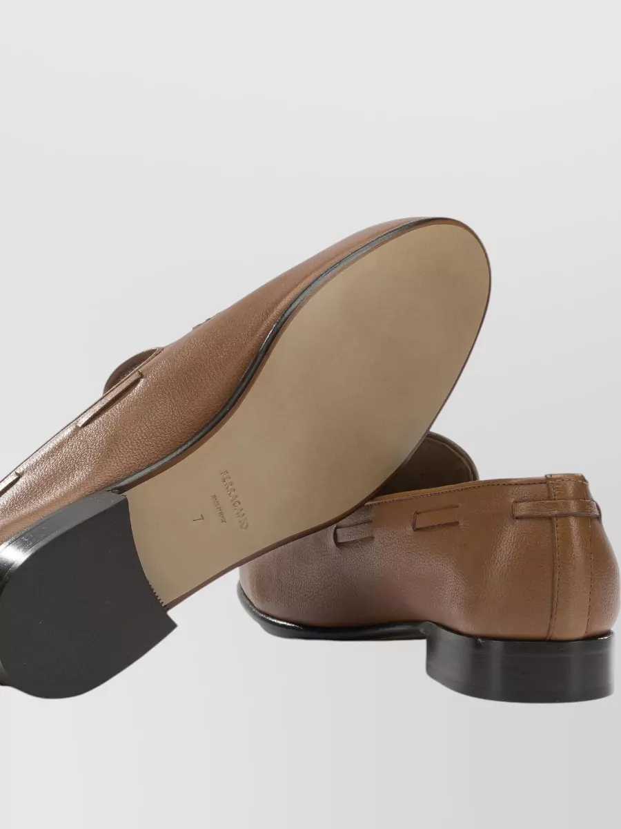 Ferragamo Loafers Tassel Detail Round Toe Leather
