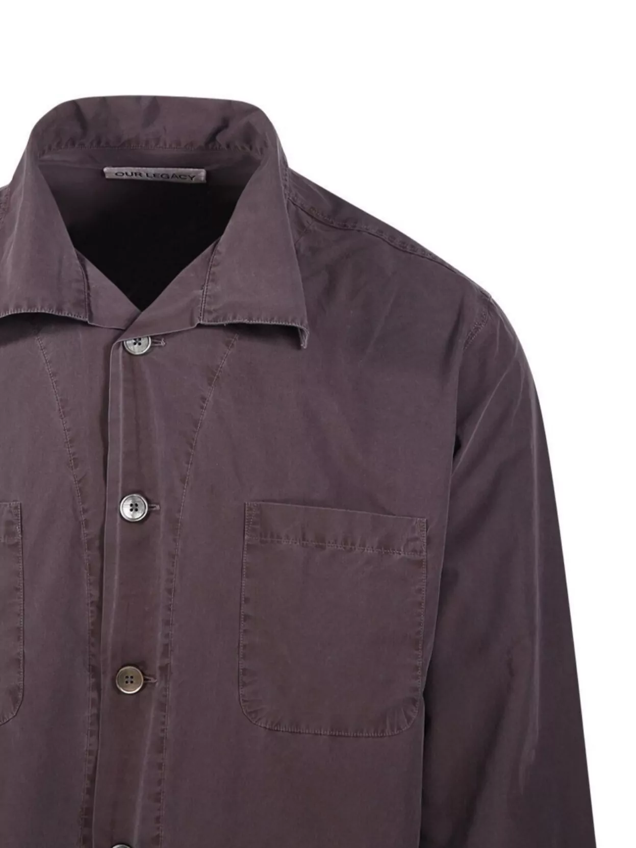 Our Legacy Utility Shirt With Long Sleeves And Chest Pockets In Purple