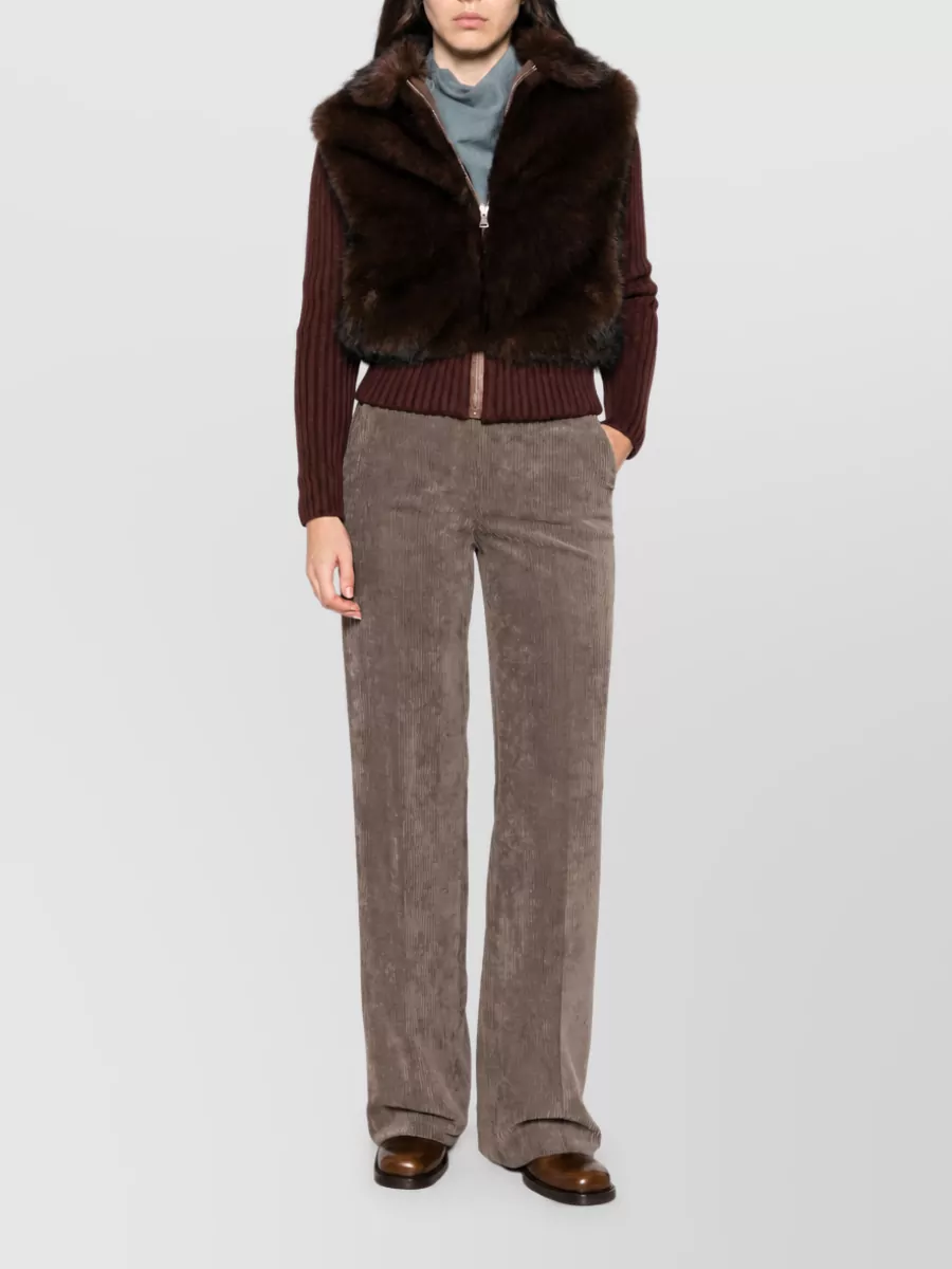 Via Masini 80 Corduroy Wide-Leg Trousers