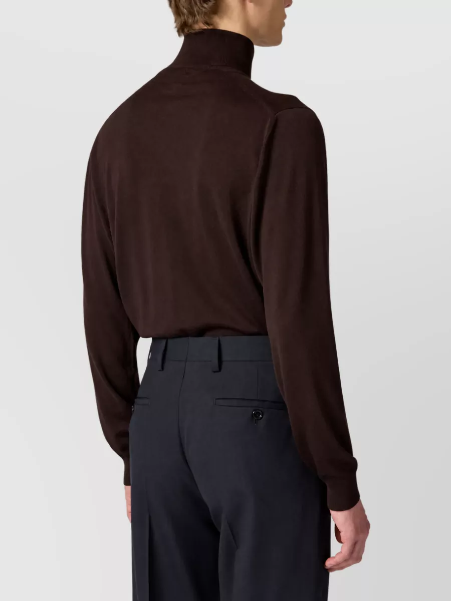 Lardini Wool Fine-Knit Turtleneck Sweater