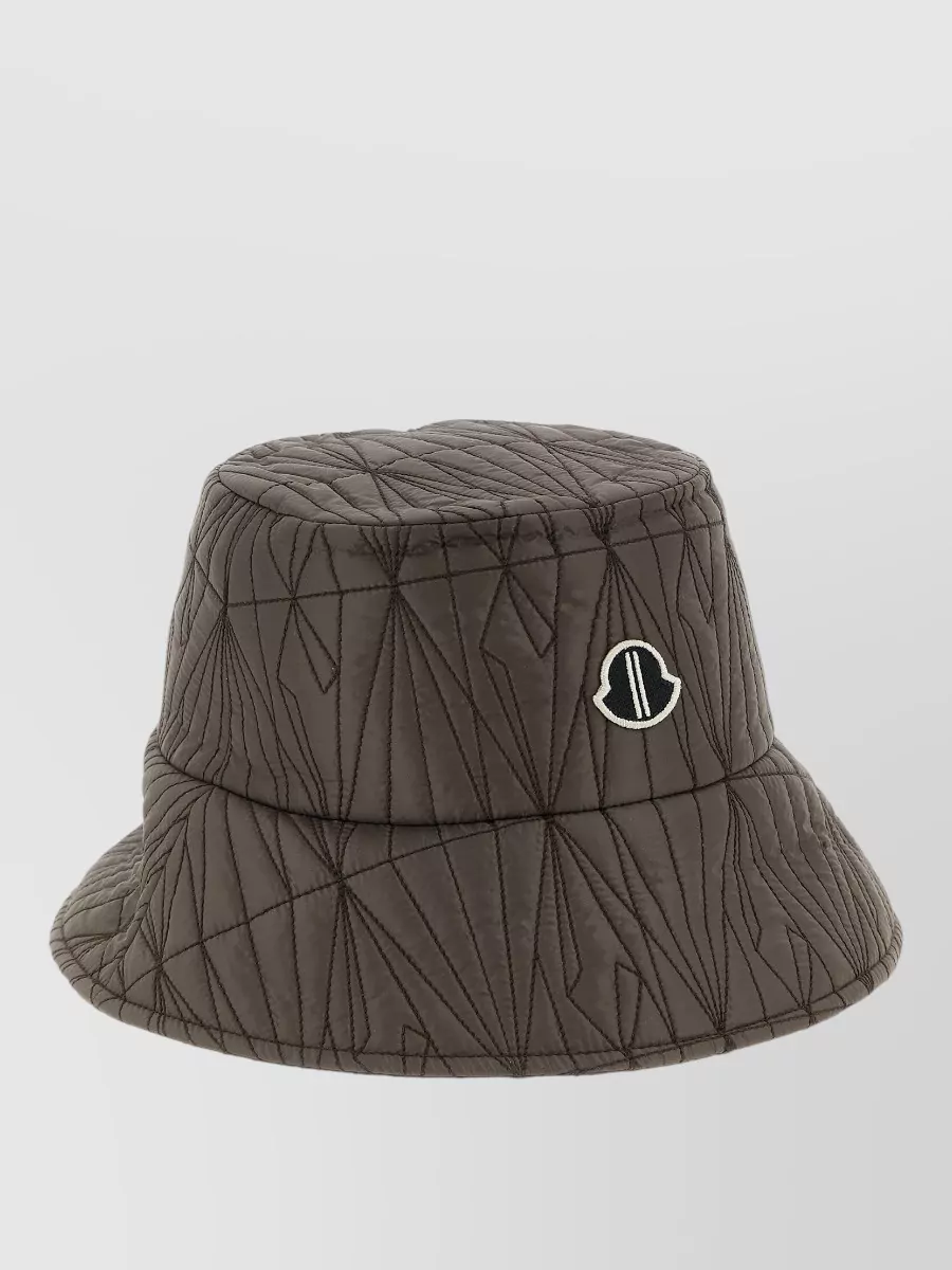 Rick Owens Moncler Bucket Hat Geometric Pattern Wide Brim