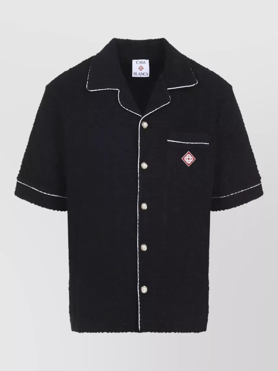 Casablanca towelling monogram short-sleeve shirt