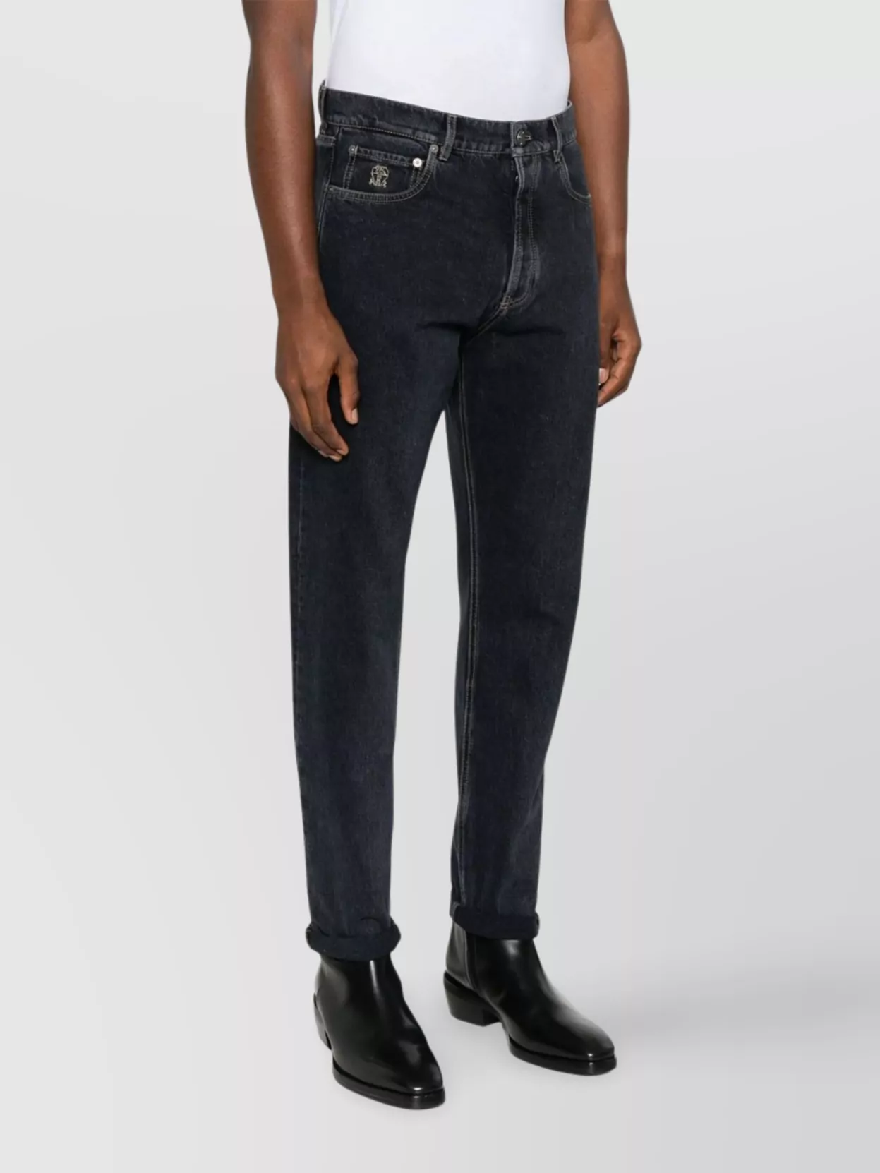 Brunello Cucinelli Five-pocket Denim Jeans With Belt Loops In Blue
