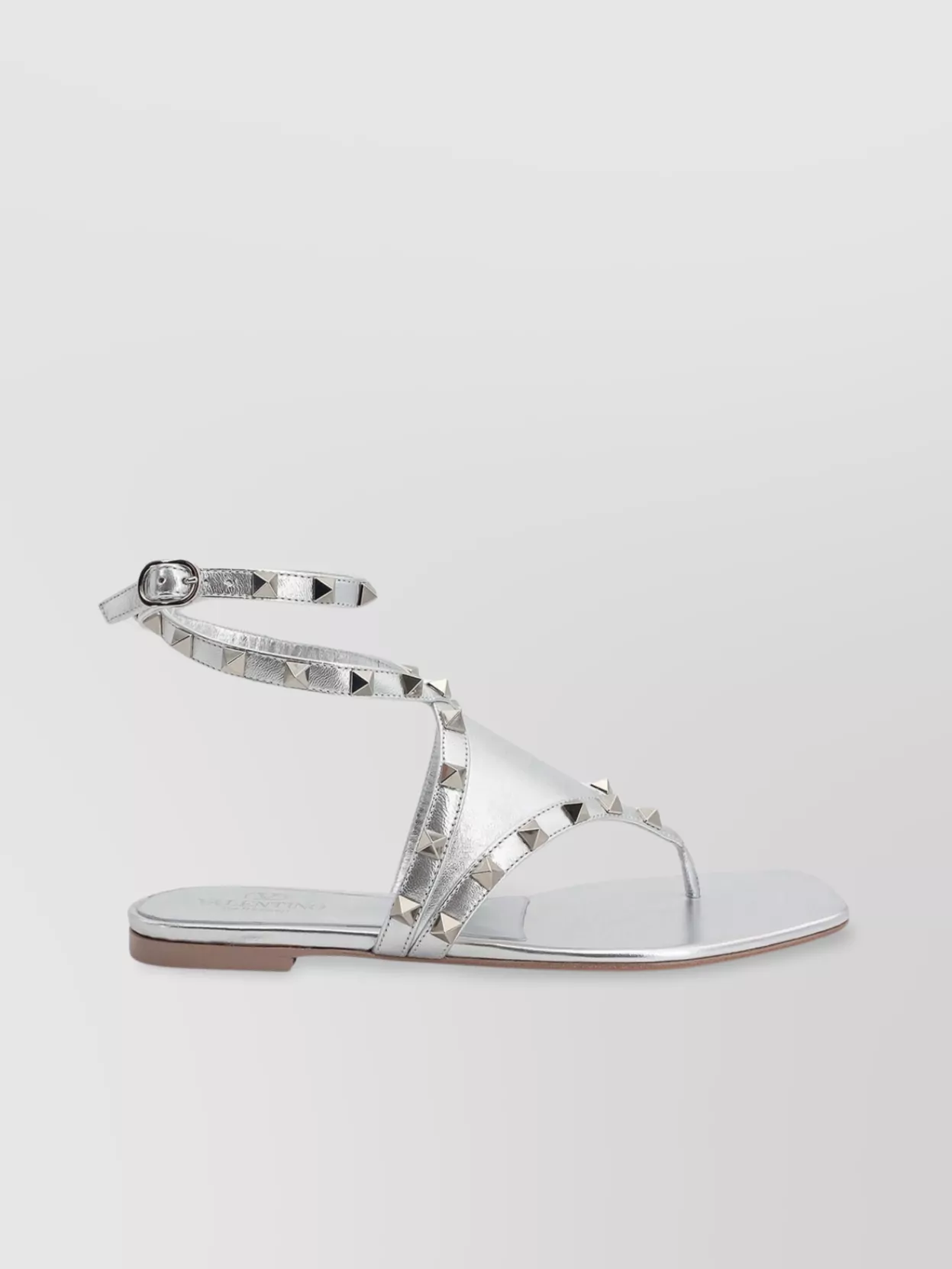 Valentino Garavani Flat Sole Studded Leather Sandals