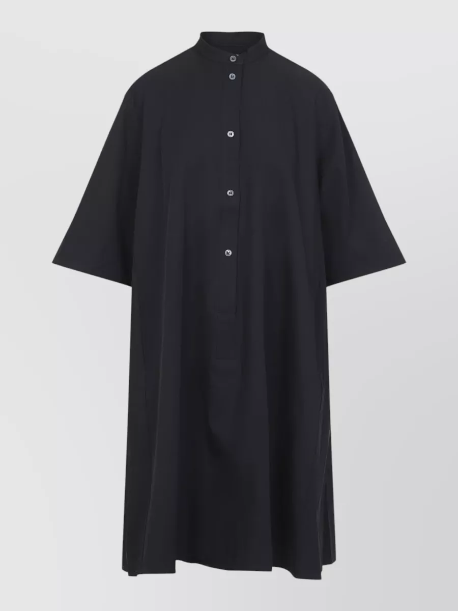 Studio Nicholson Ikela Dress Long Length Mandarin Collar Sleeves
