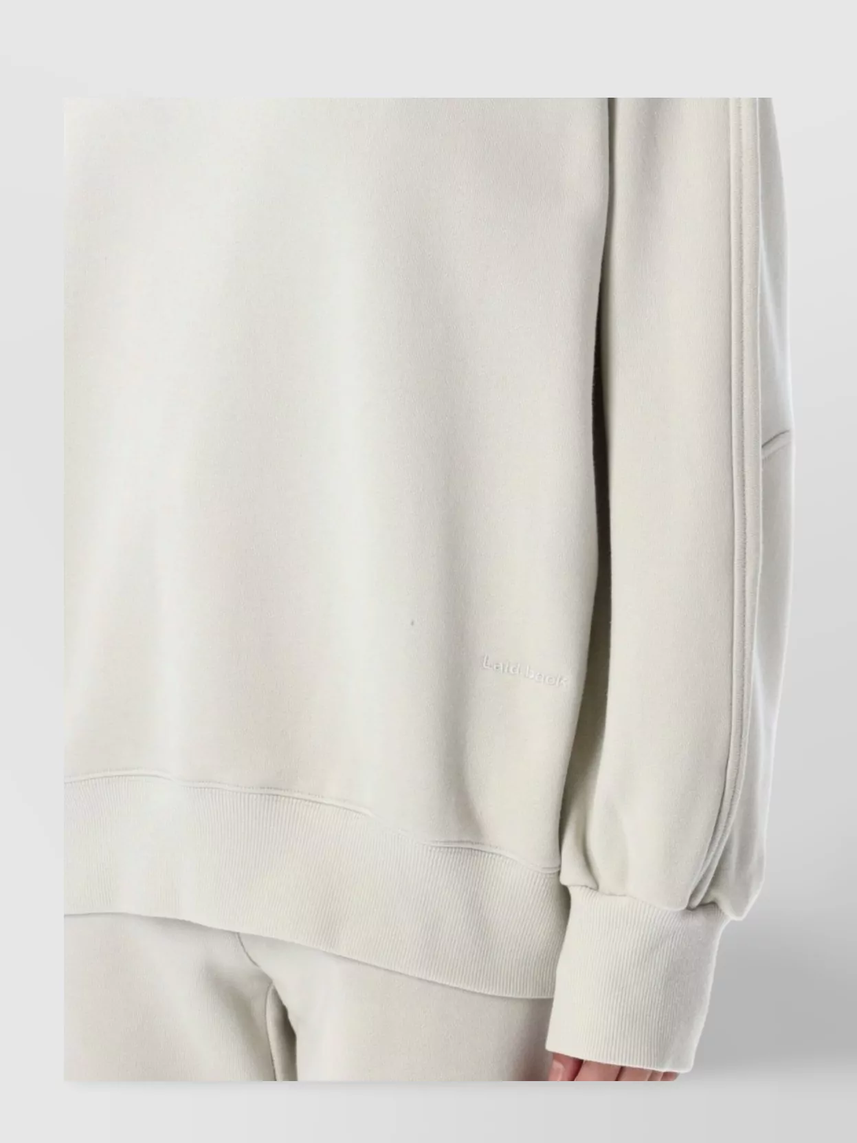 Low Classic Fleece Mock-neck Sweatshirt In White