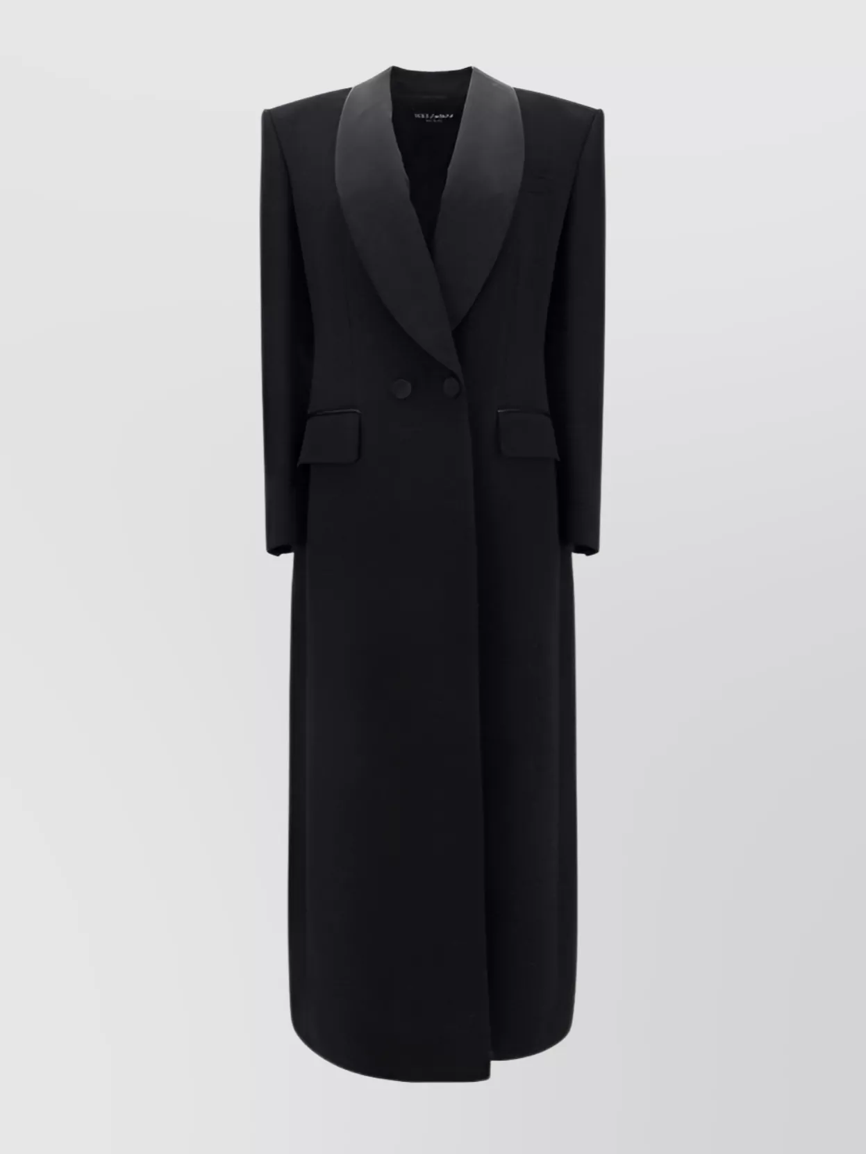Shop Dolce & Gabbana Long Virgin Wool Coat With Double-breasted Design