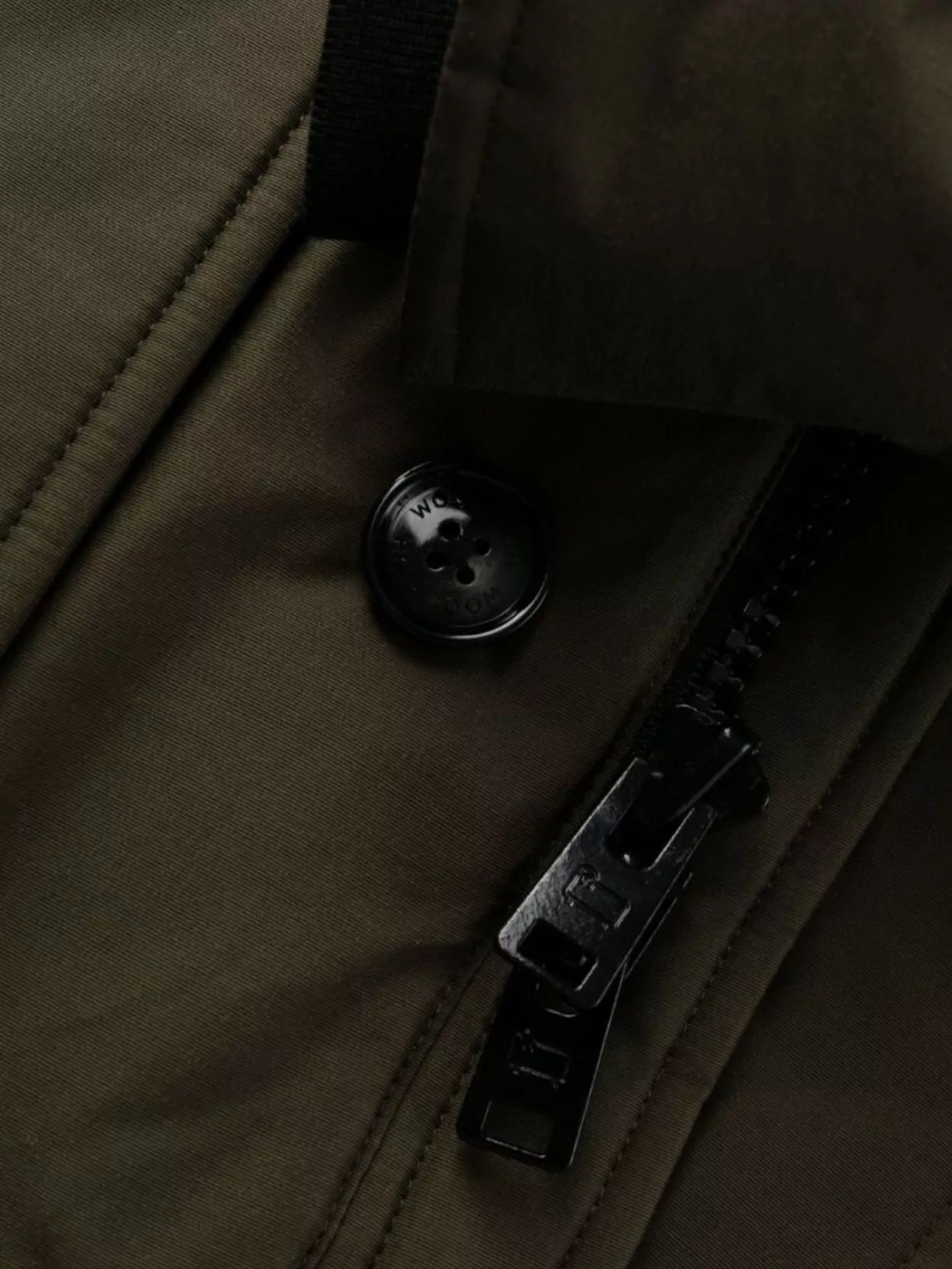 Woolrich Logo Parka Adjustable Drawstring
