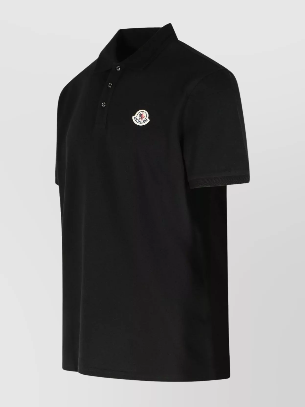 Moncler Black Cotton Polo Shirt 'Piquet' Cotton
