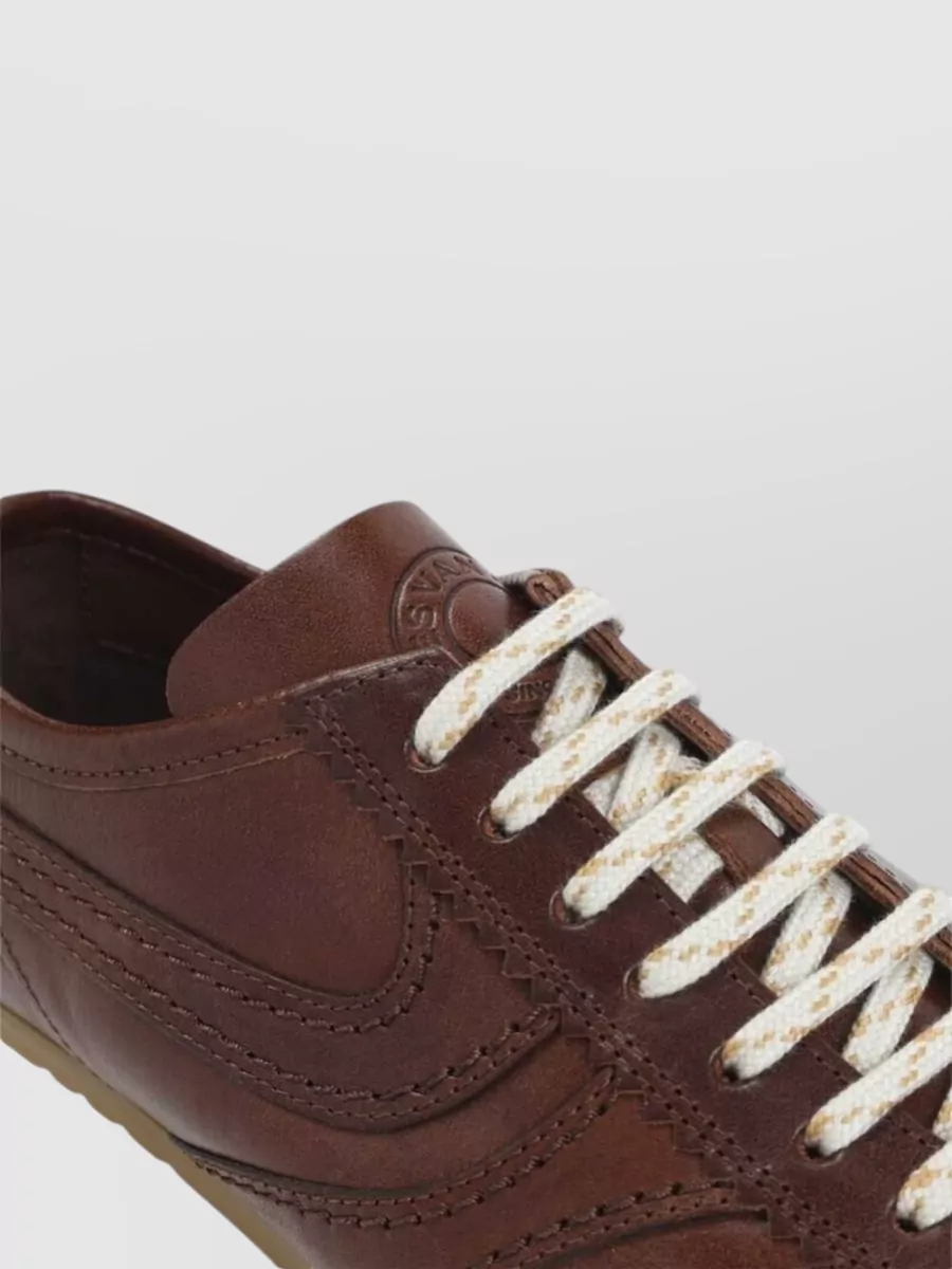 Dries Van Noten Leather Low-Top Sneakers