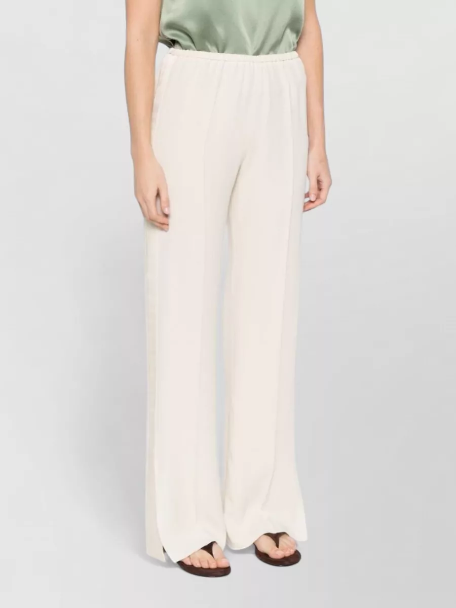 Forte Forte Wide Leg Trousers Lightweight Fabric Side Slit