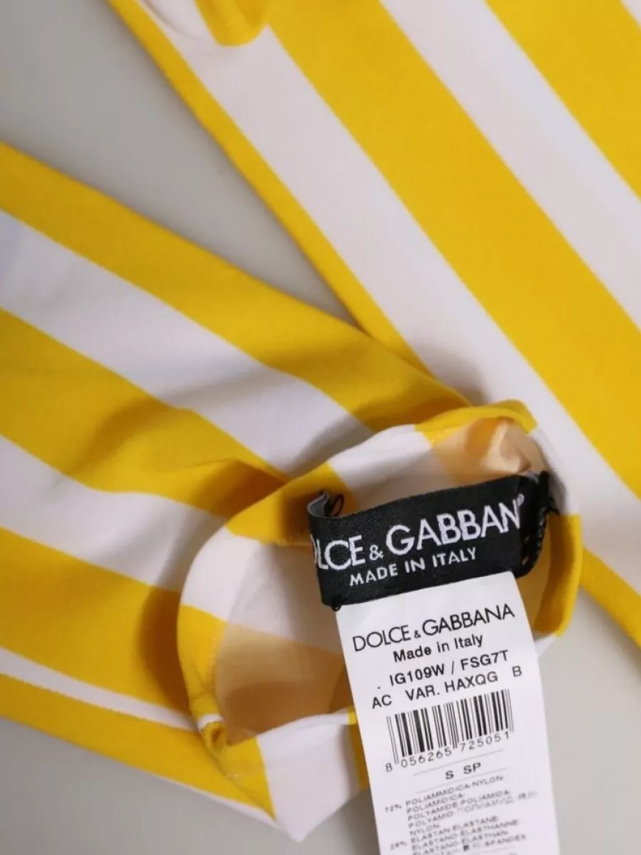 Dolce&Gabbana Striped Elbow-Length Gloves