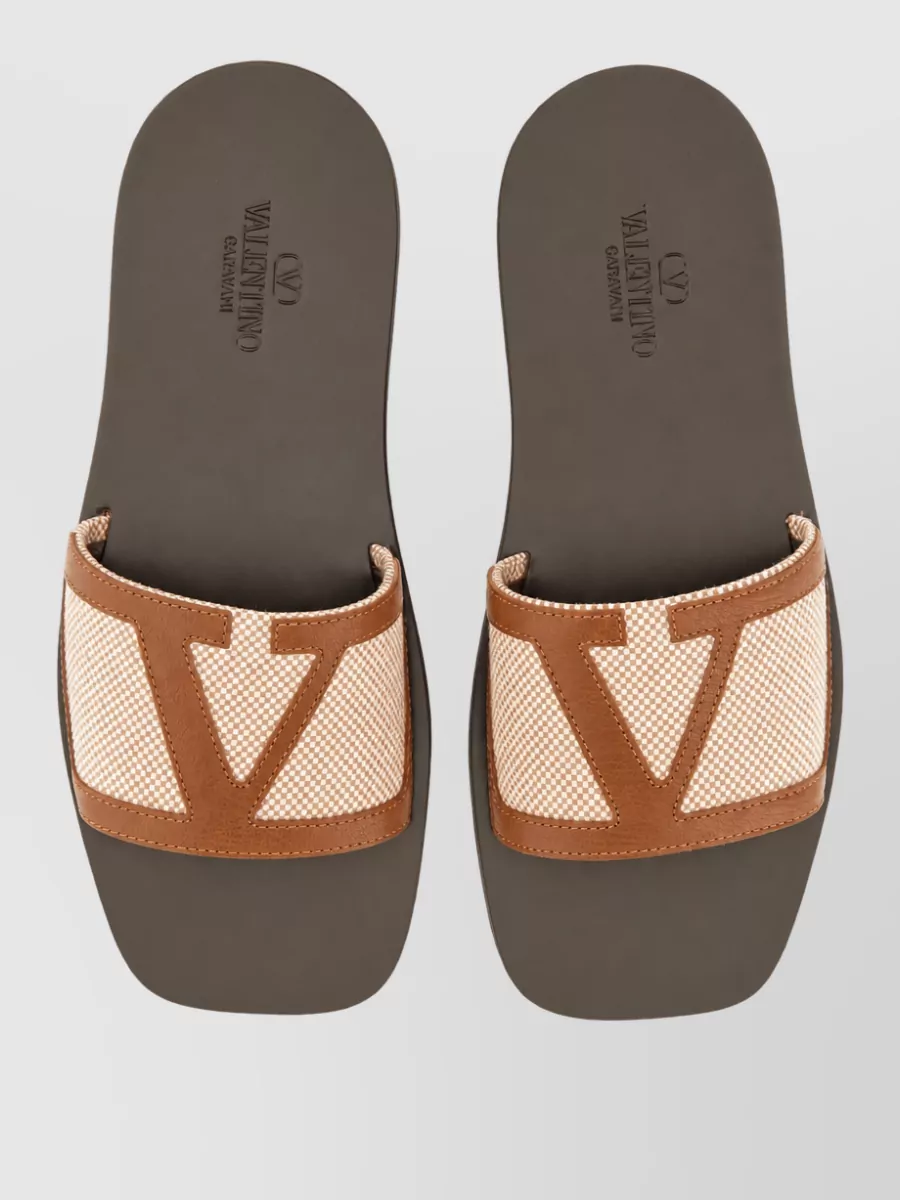 Valentino Garavani Cotton Slide Sandals