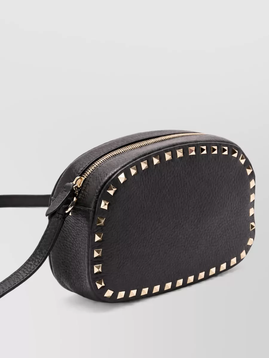 Valentino Leather Rockstud-Embellished Cross-Body Bag