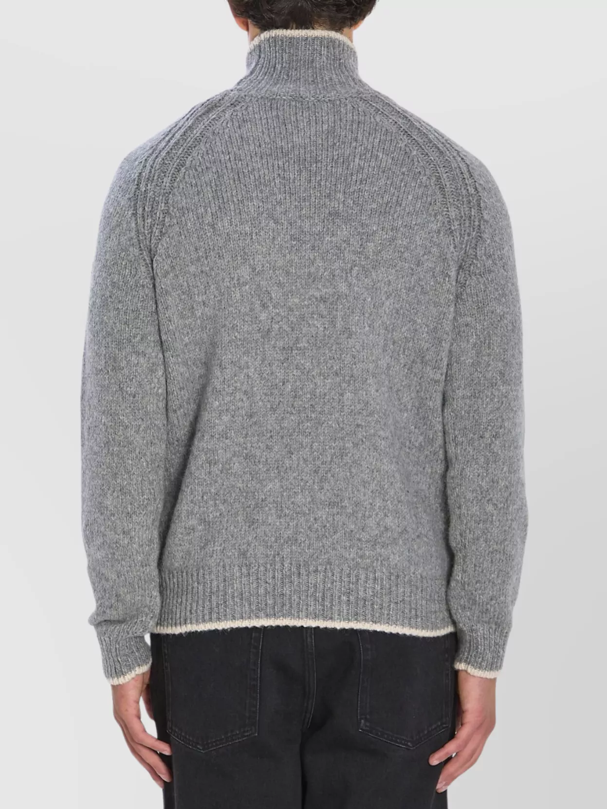 Moncler High Neck Wool And Alpaca Knit Sweater