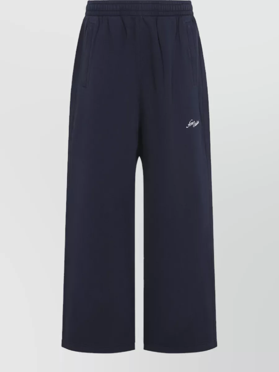 Acne Studios Organic Cotton Relaxed Wide-leg Cropped Chino Shorts