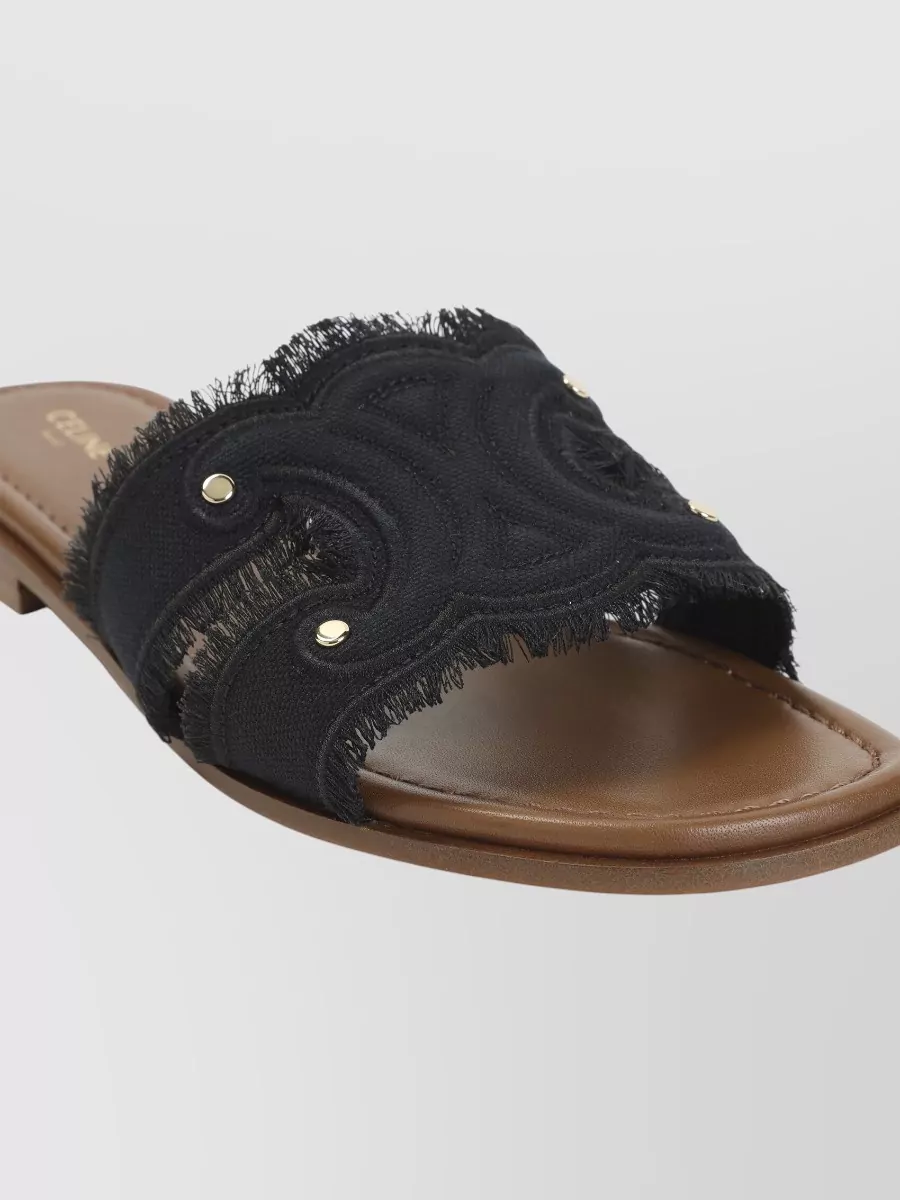 Celine Fringed Mules