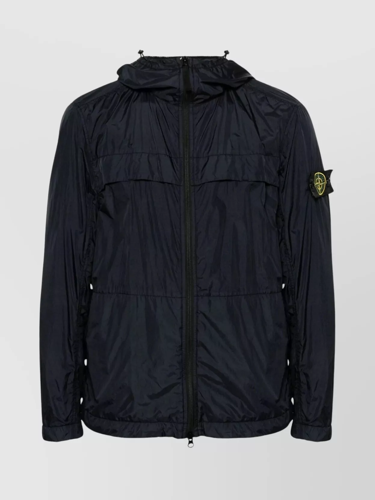 Shop Stone Island Crinkle Reps R-ny Hooded Jacket In Blue