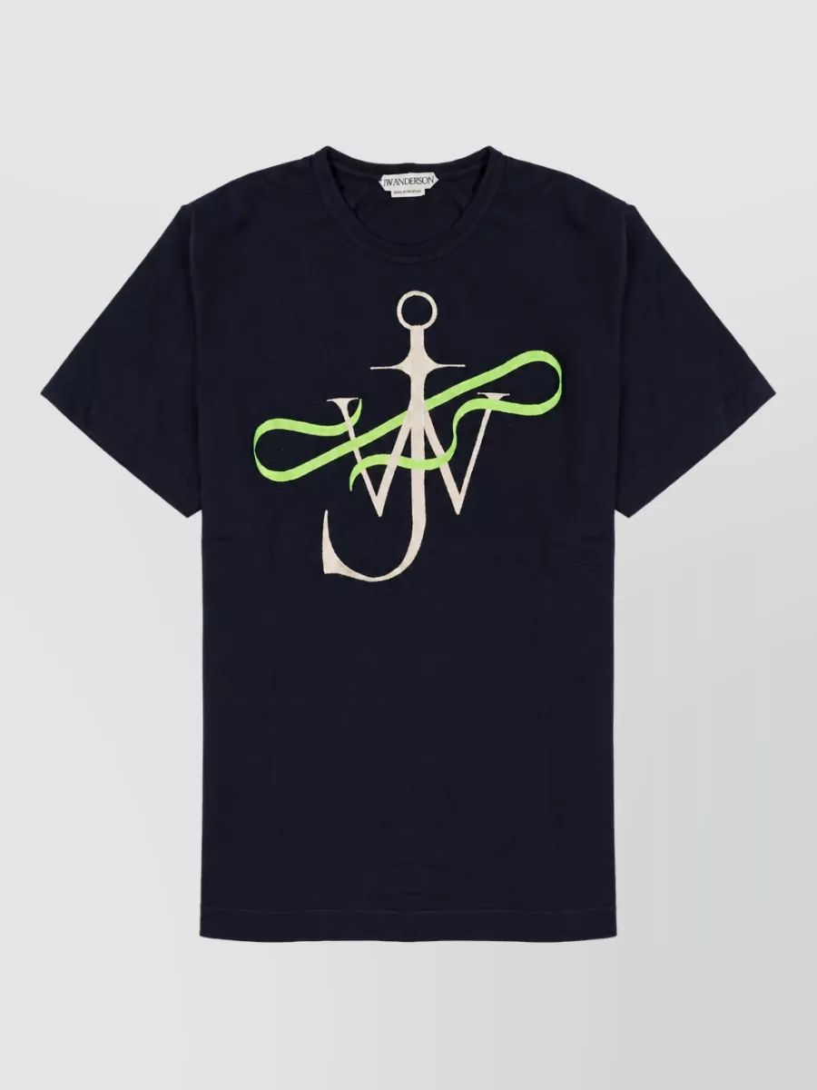 Jw Anderson Logo Crew Neck Graphic Print T Shirt