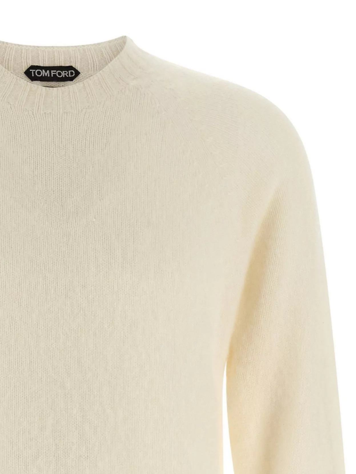 Tom Ford Crew Neck Cashmere Sweater With Ribbed Cuffs And Hem In Multi