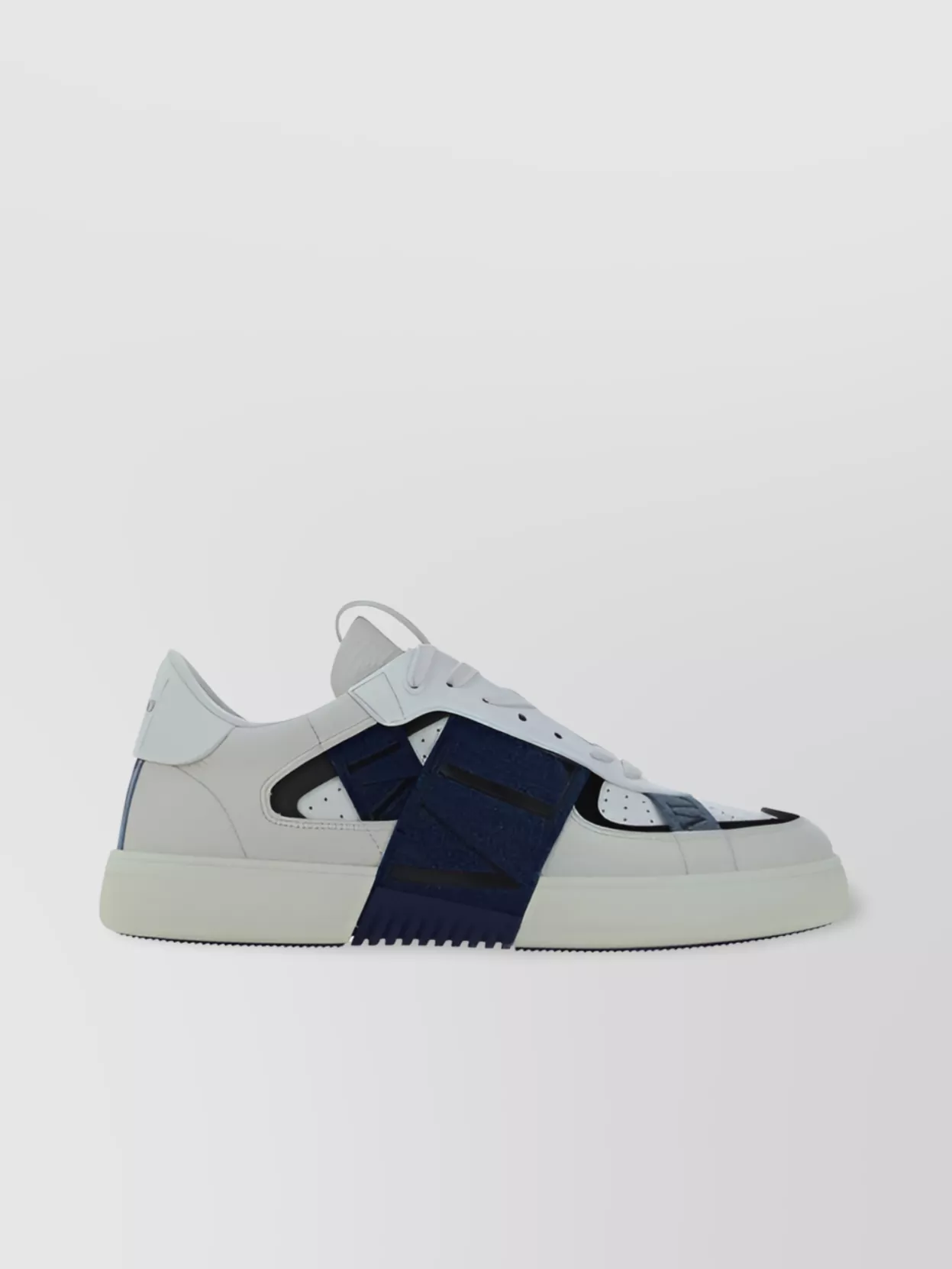 Shop Valentino Vl7n Sneakers With Flat Sole And Paneled Design