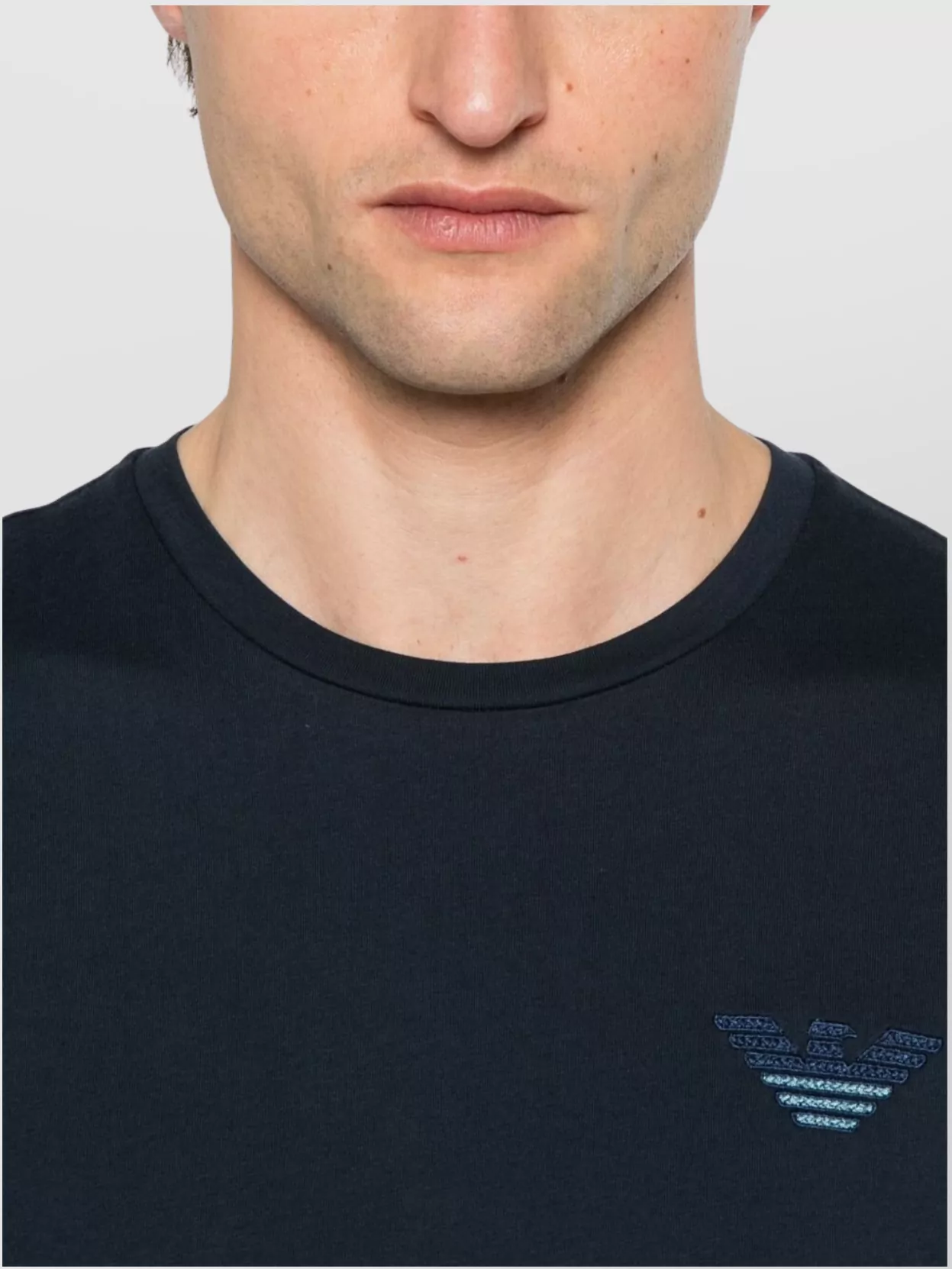 Emporio Armani Crew Neck Short Sleeves Straight Hem