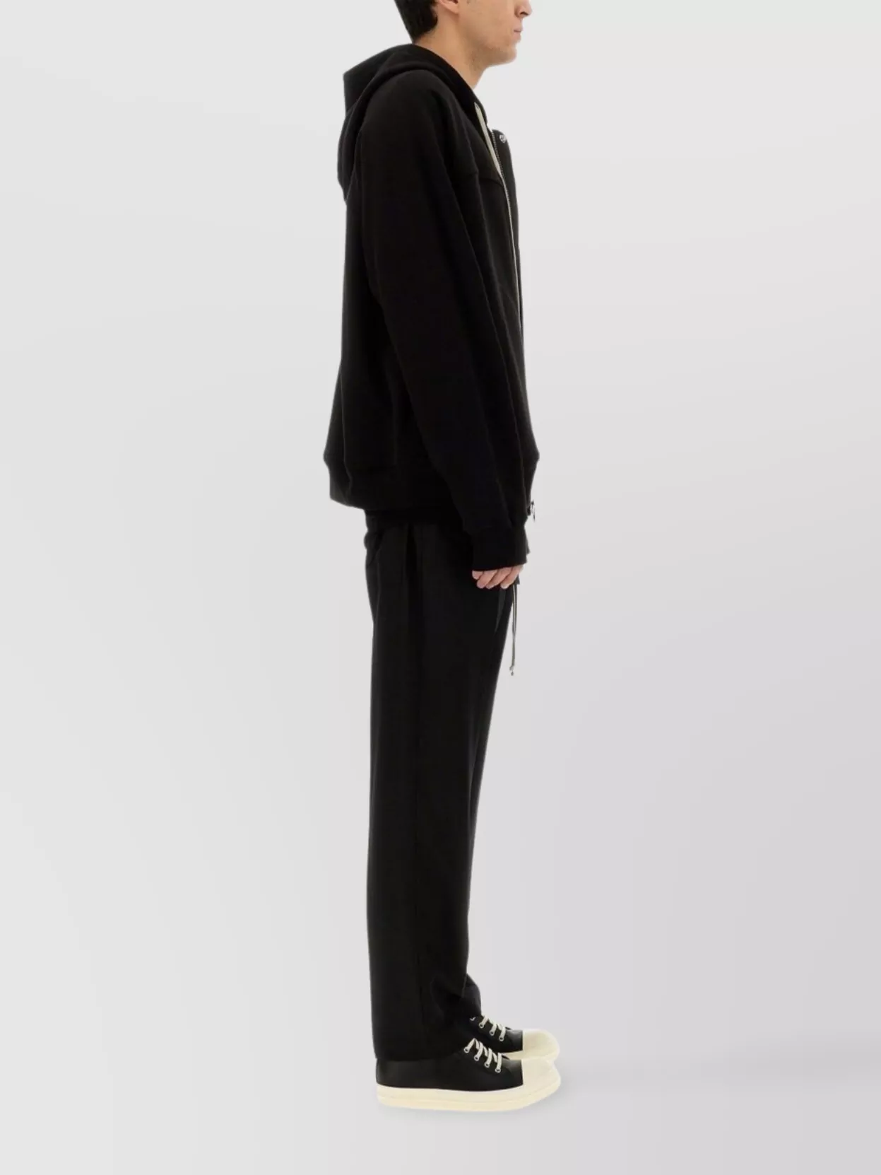 Rick Owens Elastic Waistband Trousers With Side And Back Pockets