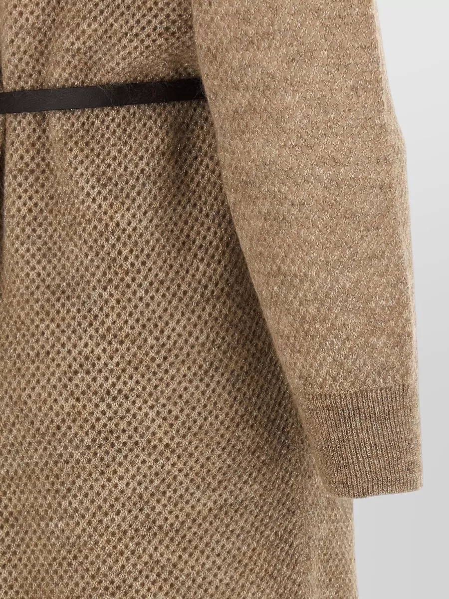 Brunello Cucinelli Sparkling Mohair Midi Knitted Dress