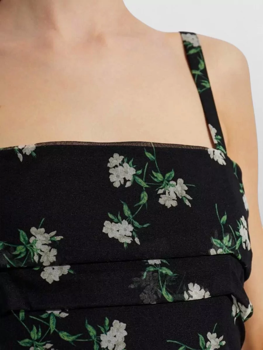 Dolce&Gabbana Silk Floral Print Sleeveless Mini Dress