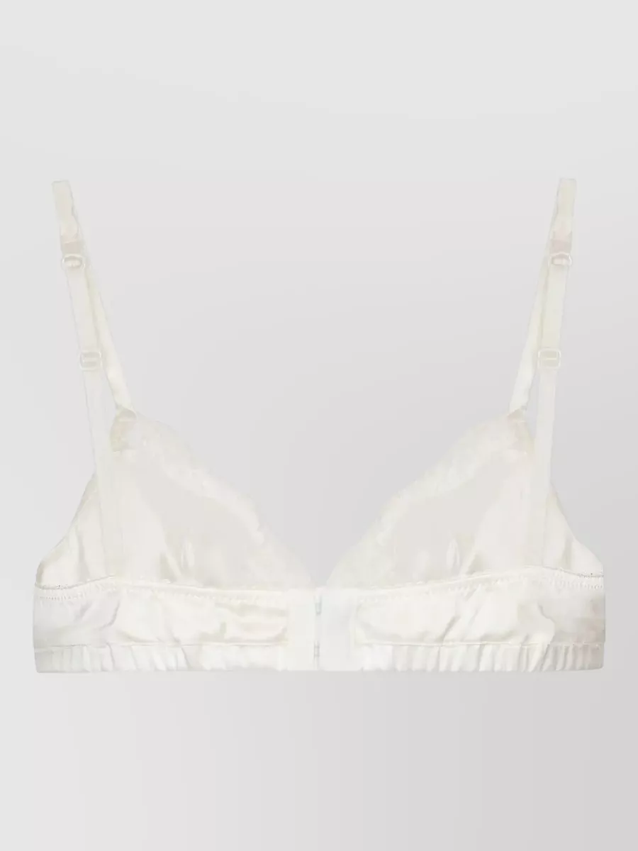 Dolce&Gabbana Satin Soft Cup Bra Lace Straps