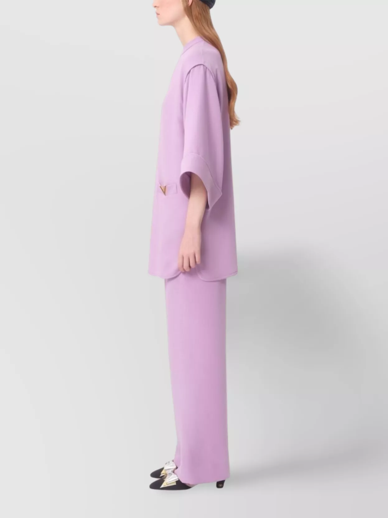 Valentino Light Purple Vlogo Mini Dress