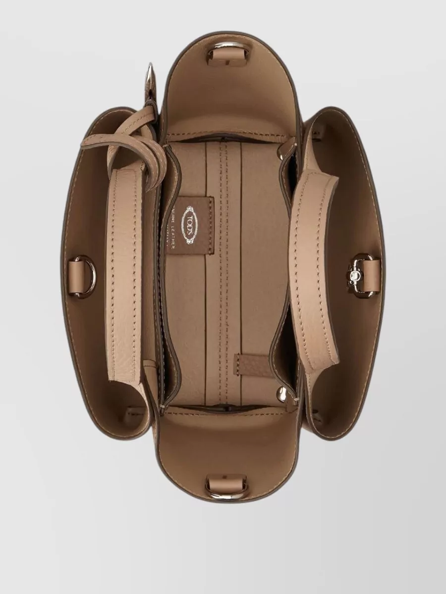 Tod's Micro Leather Tote Bag Detachable Shoulder Strap