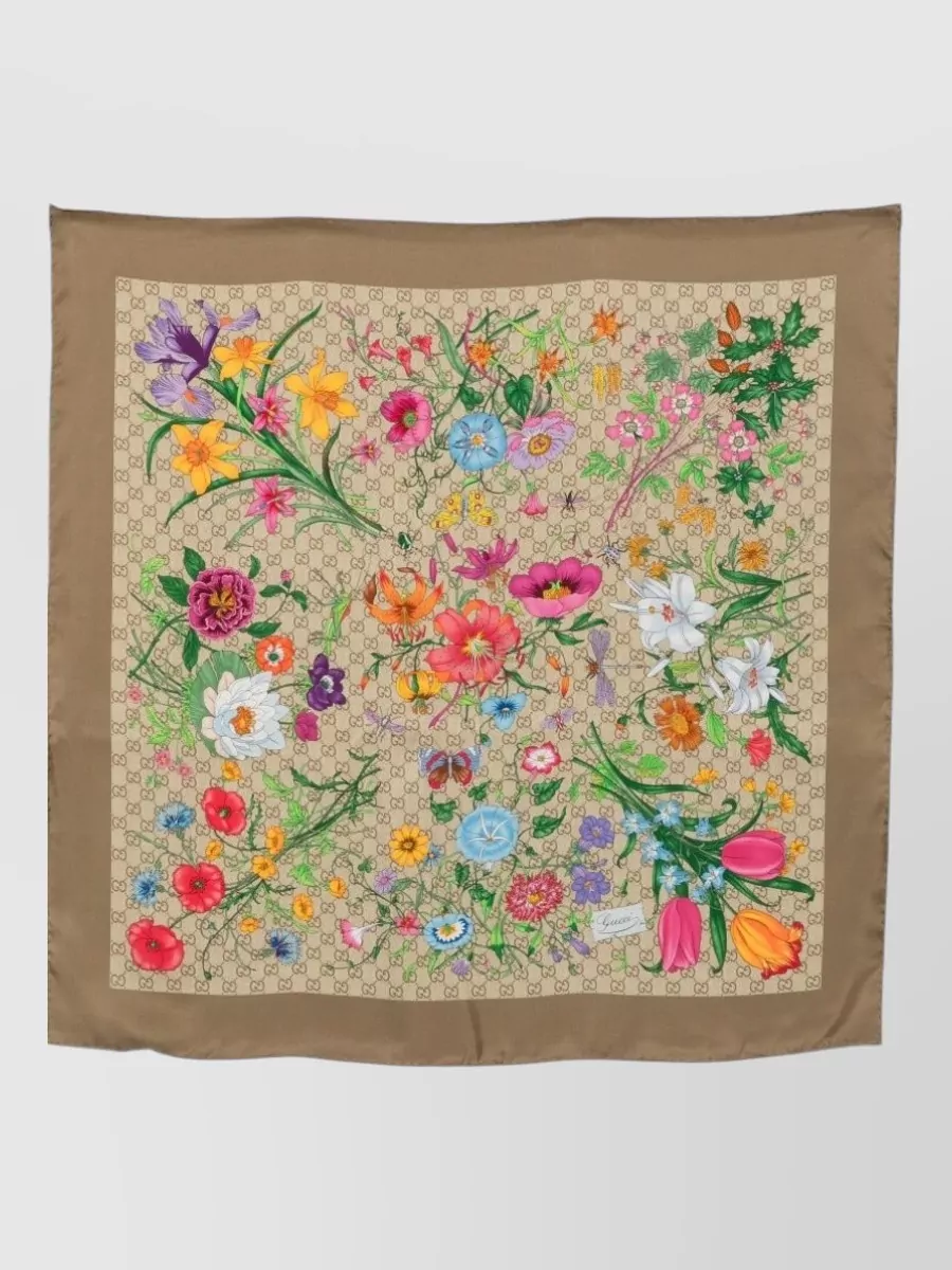 Gucci silk printed scarf
