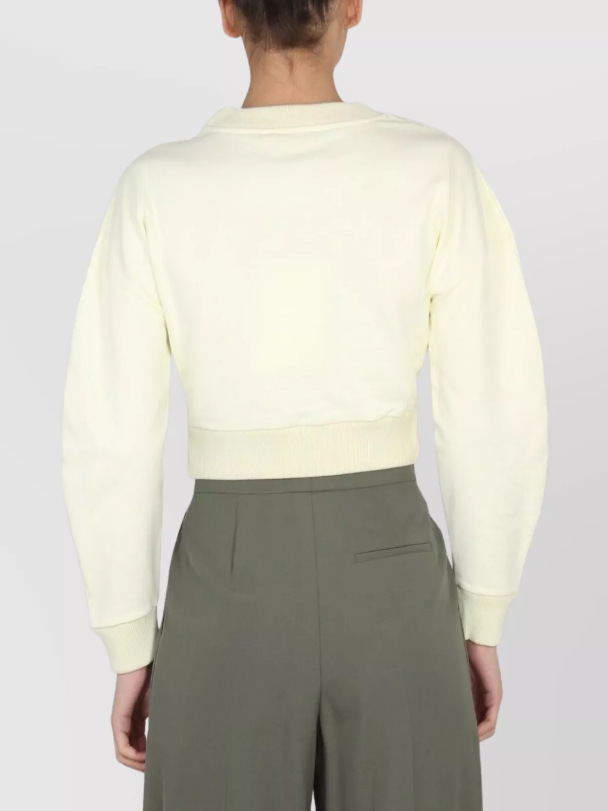 Alexander Mcqueen Short Ribbed Cuffs Cut-Out Sweatshirt