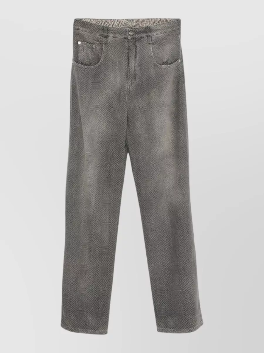 Ermanno Scervino Herringbone Baggy Jeans