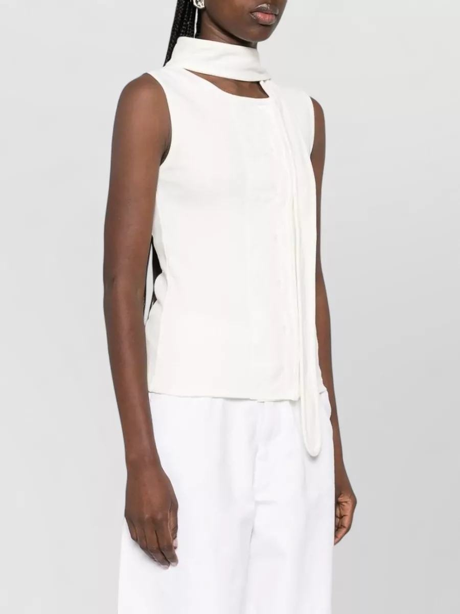 Lemaire Sleeveless Top Nylon Silk Blend Scarf