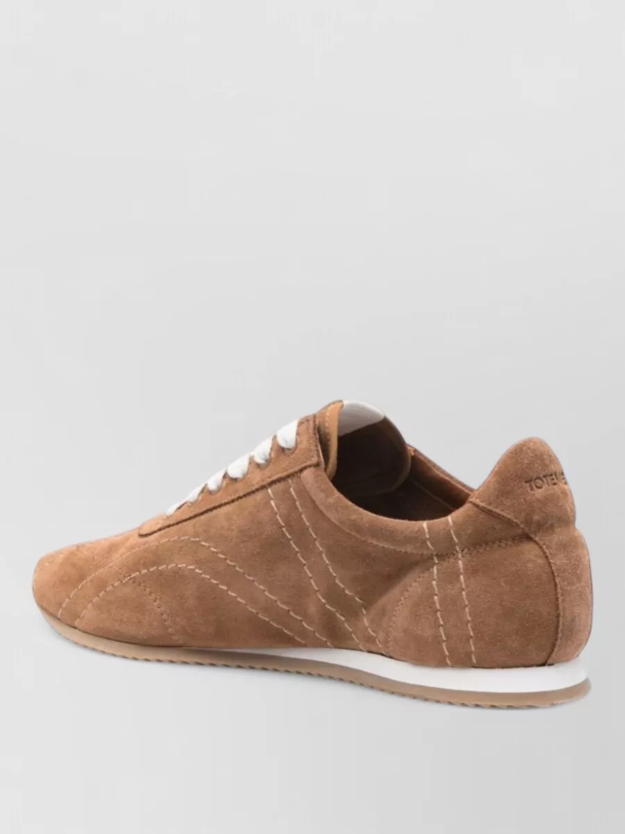 Totême Paneled Suede Low-Top Sneakers