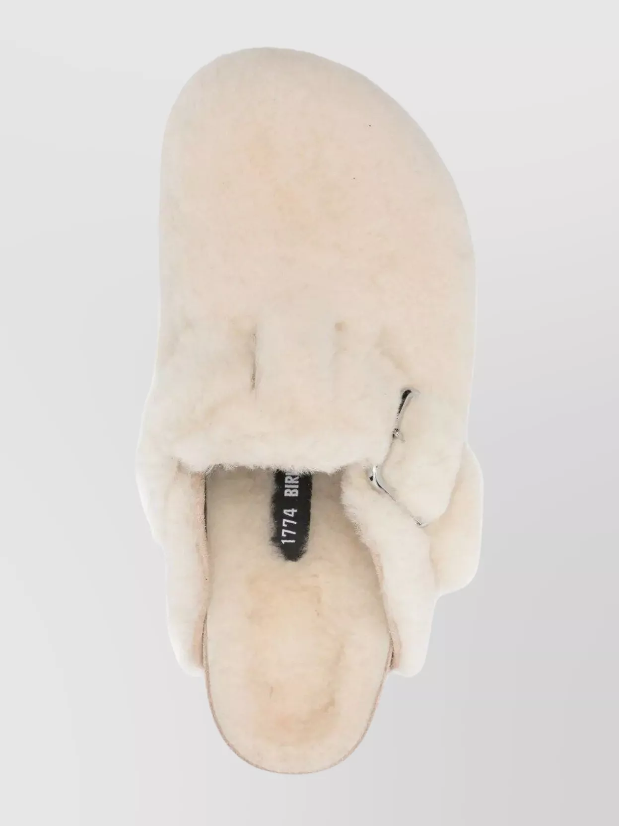 Birkenstock 1774 Shearling Clogs Featuring Buckle Detail In Neutral