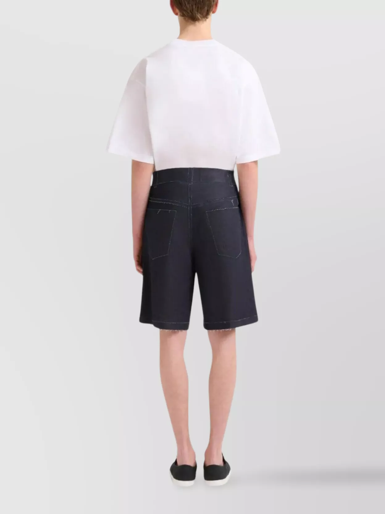 Marni Men's High-Waisted Shorts Raw Hem