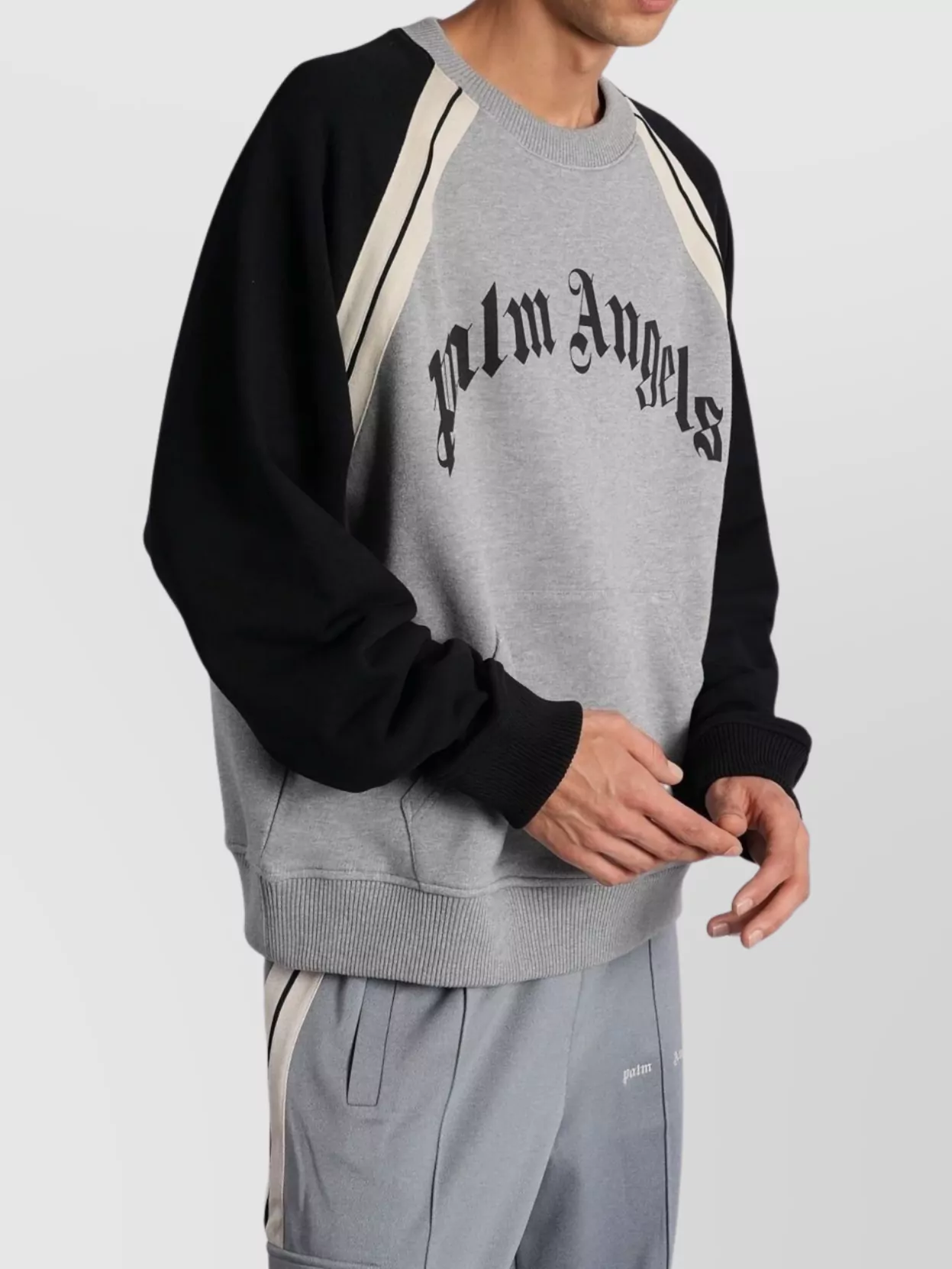 Palm Angels Short Sleeve Knitwear Featuring Contrast Panels