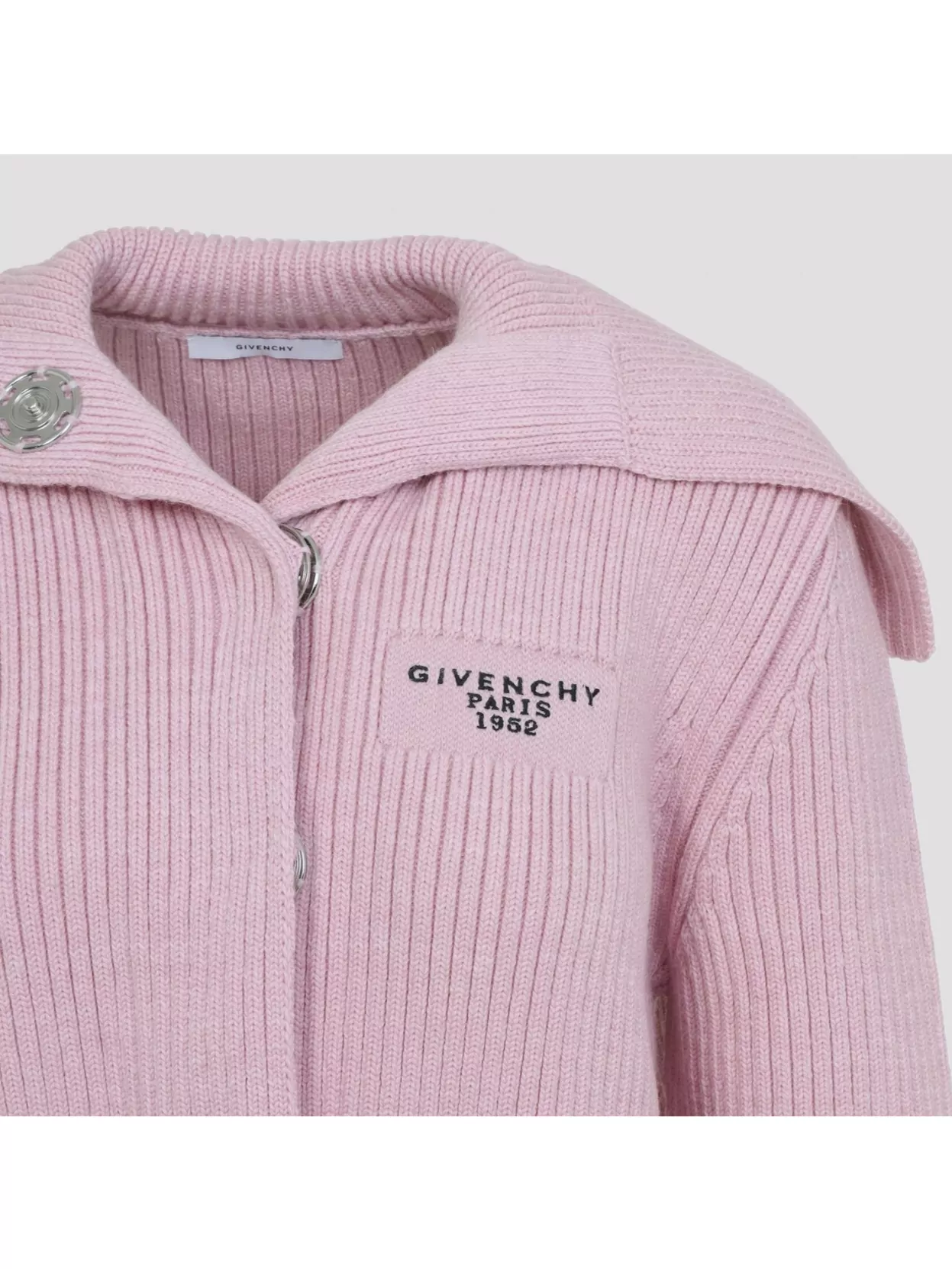 Givenchy Cropped Cardigan Featuring Large Collar