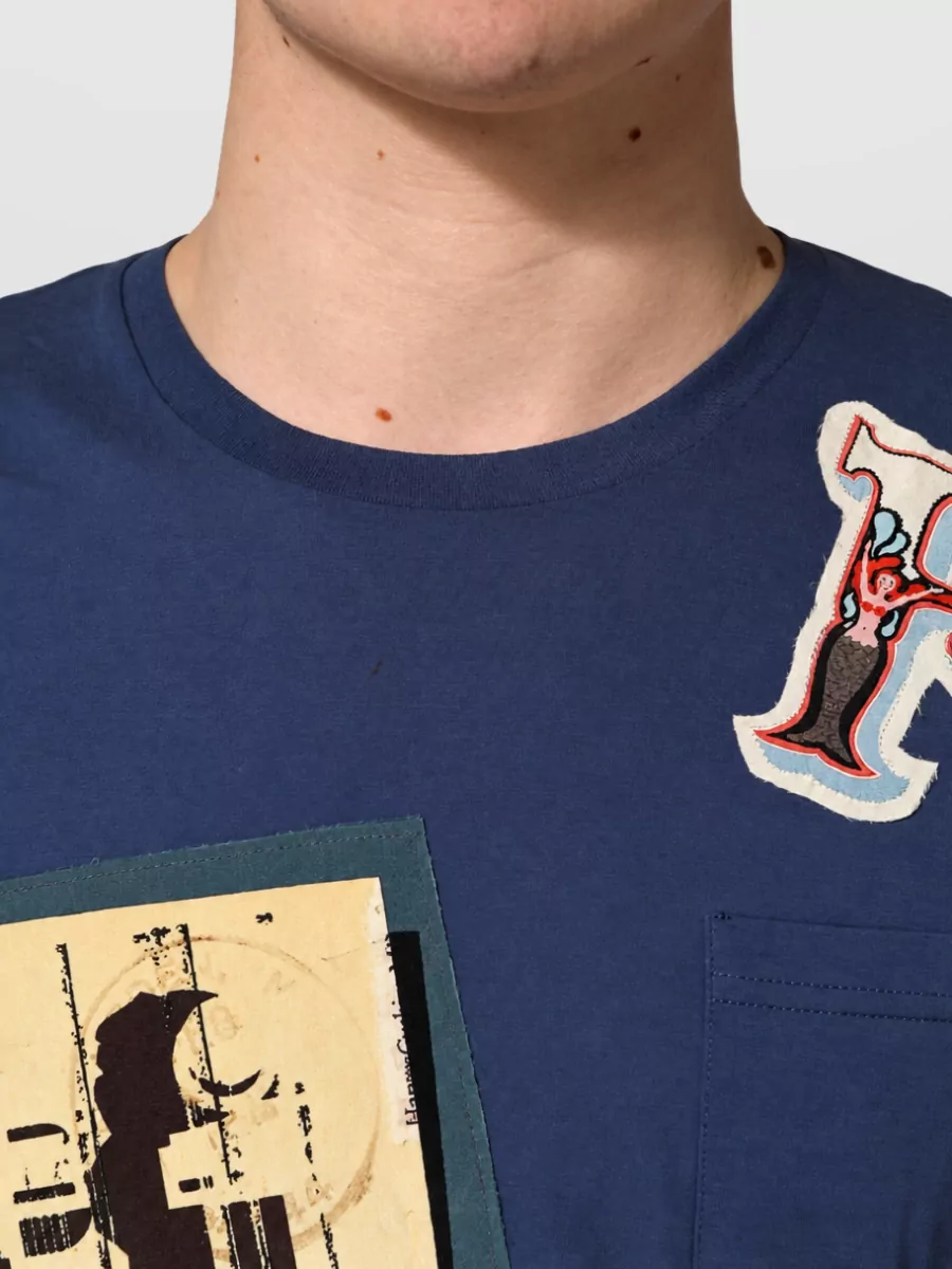 Dolce&Gabbana Silk Blend Graphic Crew Neck T-Shirt