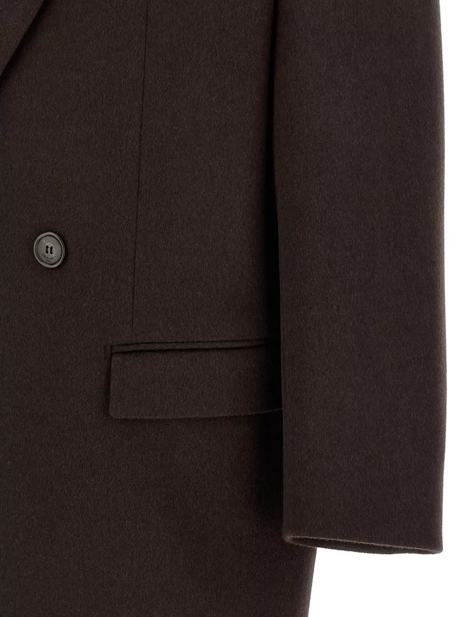 Saint Laurent Wool Double-Breasted Coat