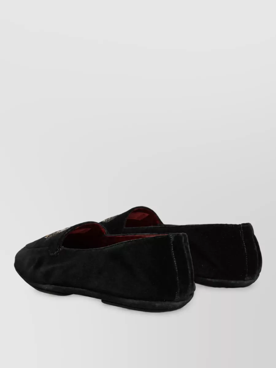 Dolce&Gabbana Leather Embellished Loafers