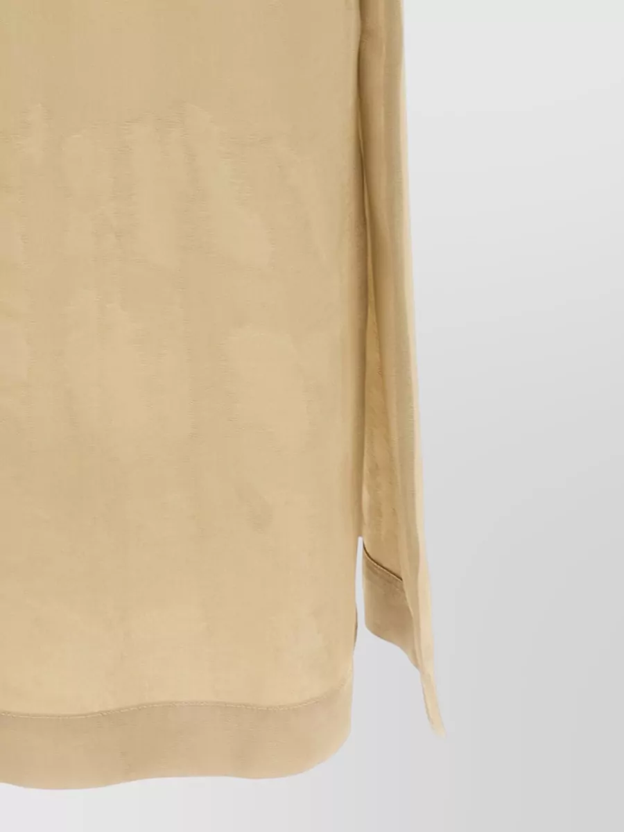 Peserico Viscose Midi Dress Belted Waist Back Slit