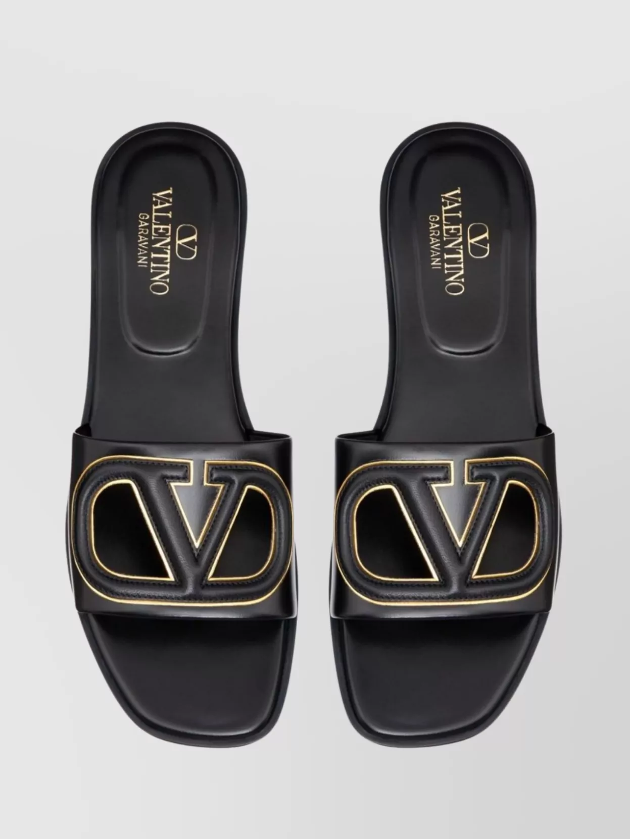 Valentino Vlogo Cutout Leather Sandal