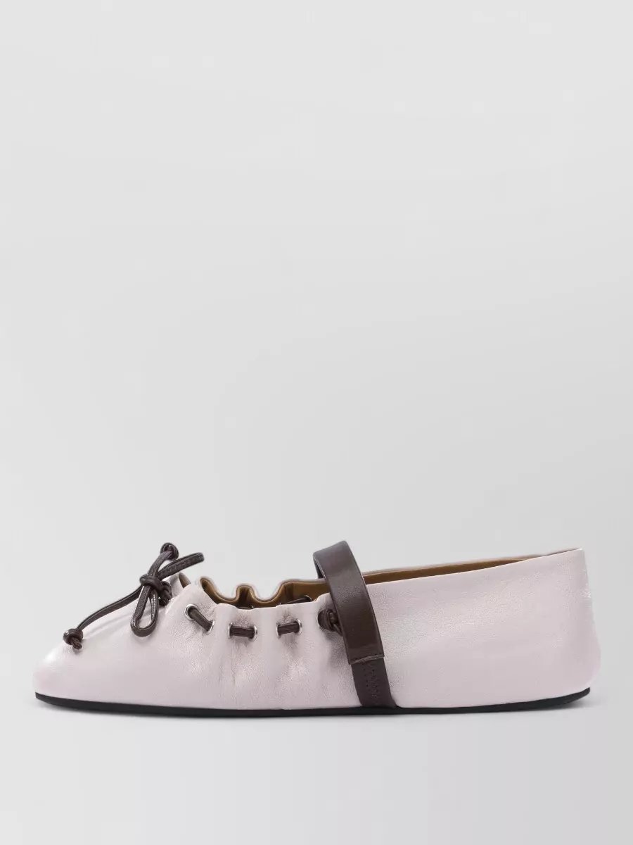 Marni Leather Mary Jane Ballerina Shoes