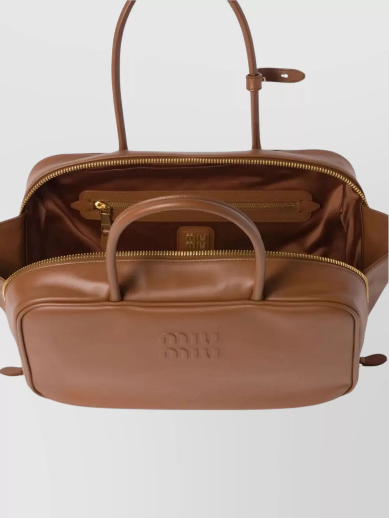 Miu Miu Structured Shape Top Handles Tote
