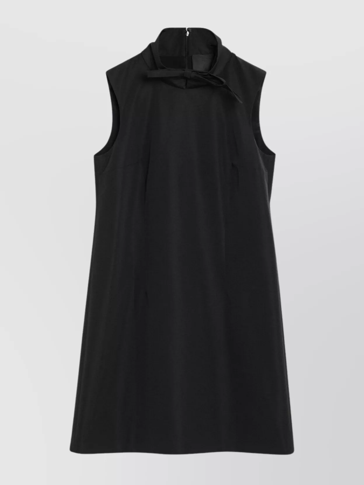 Givenchy Mini Dress With Bow Detail And High Neckline In Black